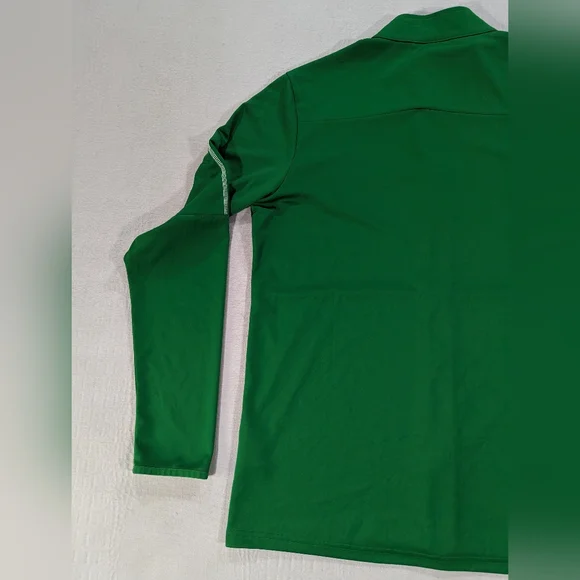 Nike Sweater Mens Large Green Dri-Fit Full Zip Jumper Activewear Golfing - Picture 9 of 13